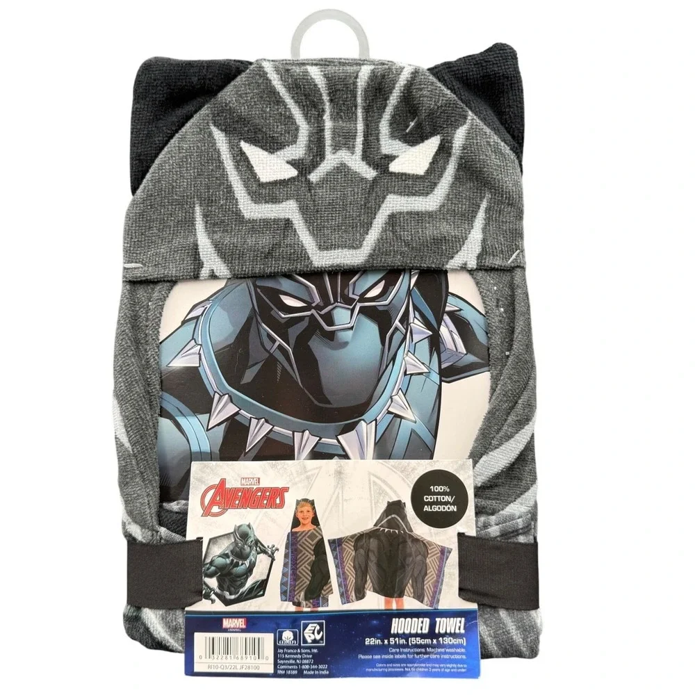 Marvel Avengers Black Panther Hooded Towel 22